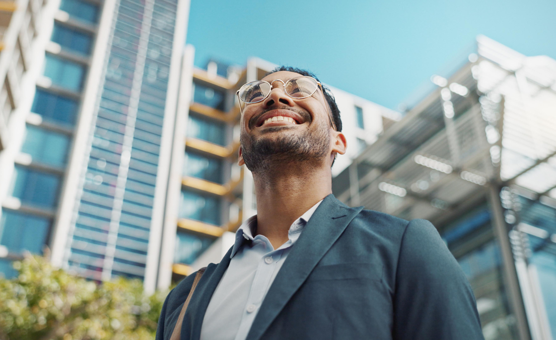 A man smiling
